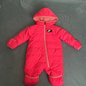 Pink infant Nike snowsuit